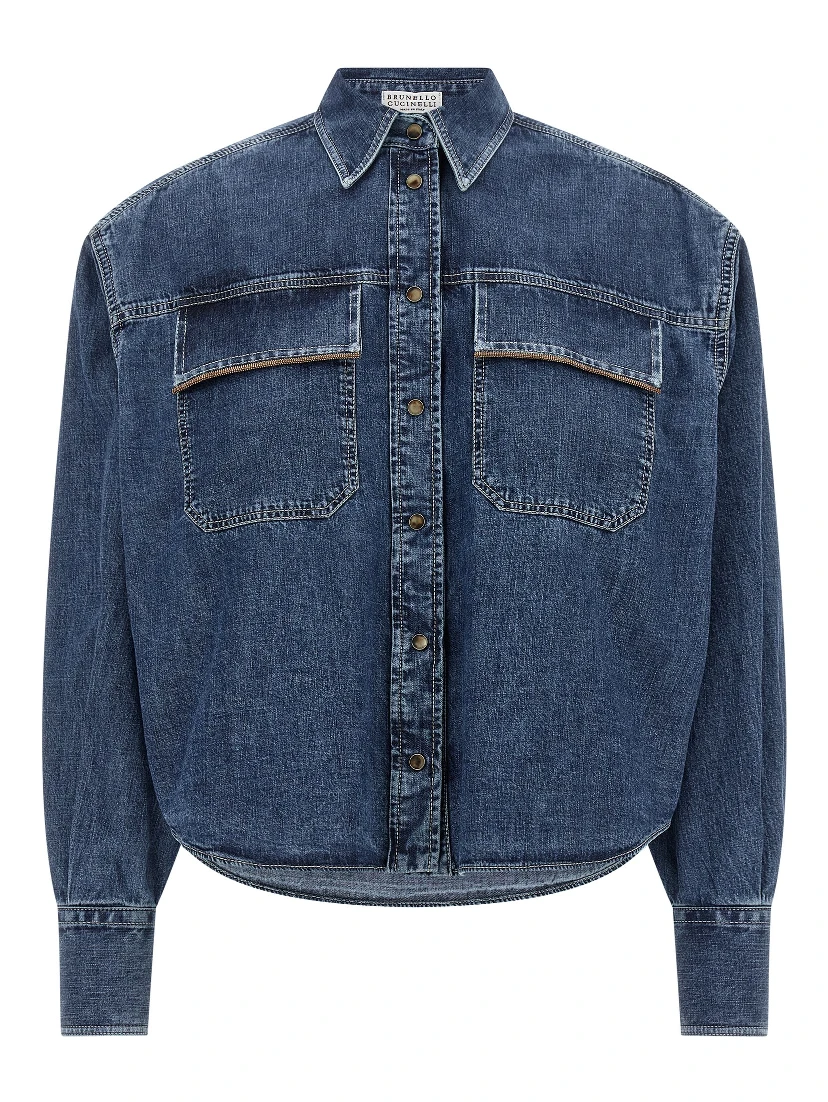 Blue Cotton Blouse