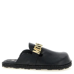Black Calfskin Clogs