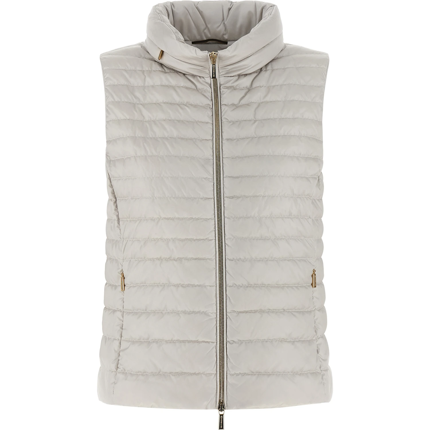 Beige Polyester Sleeveless Jacket