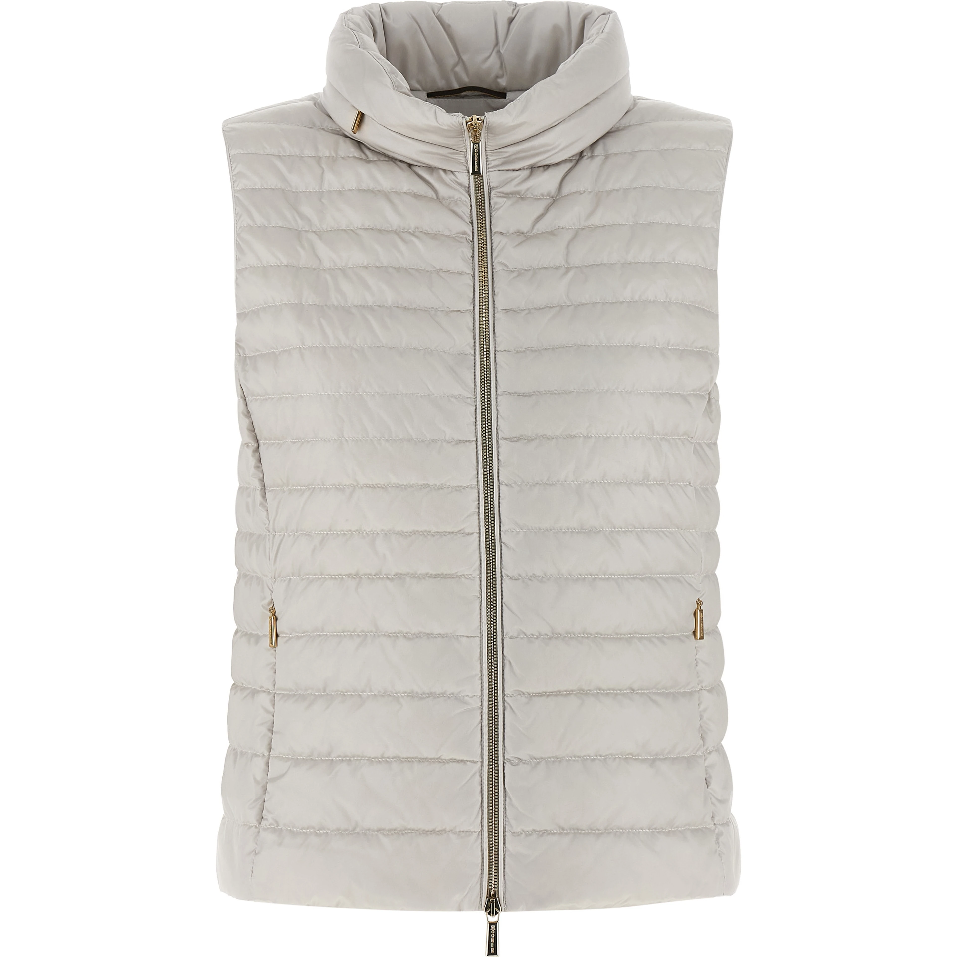 Beige Polyester Sleeveless Jacket