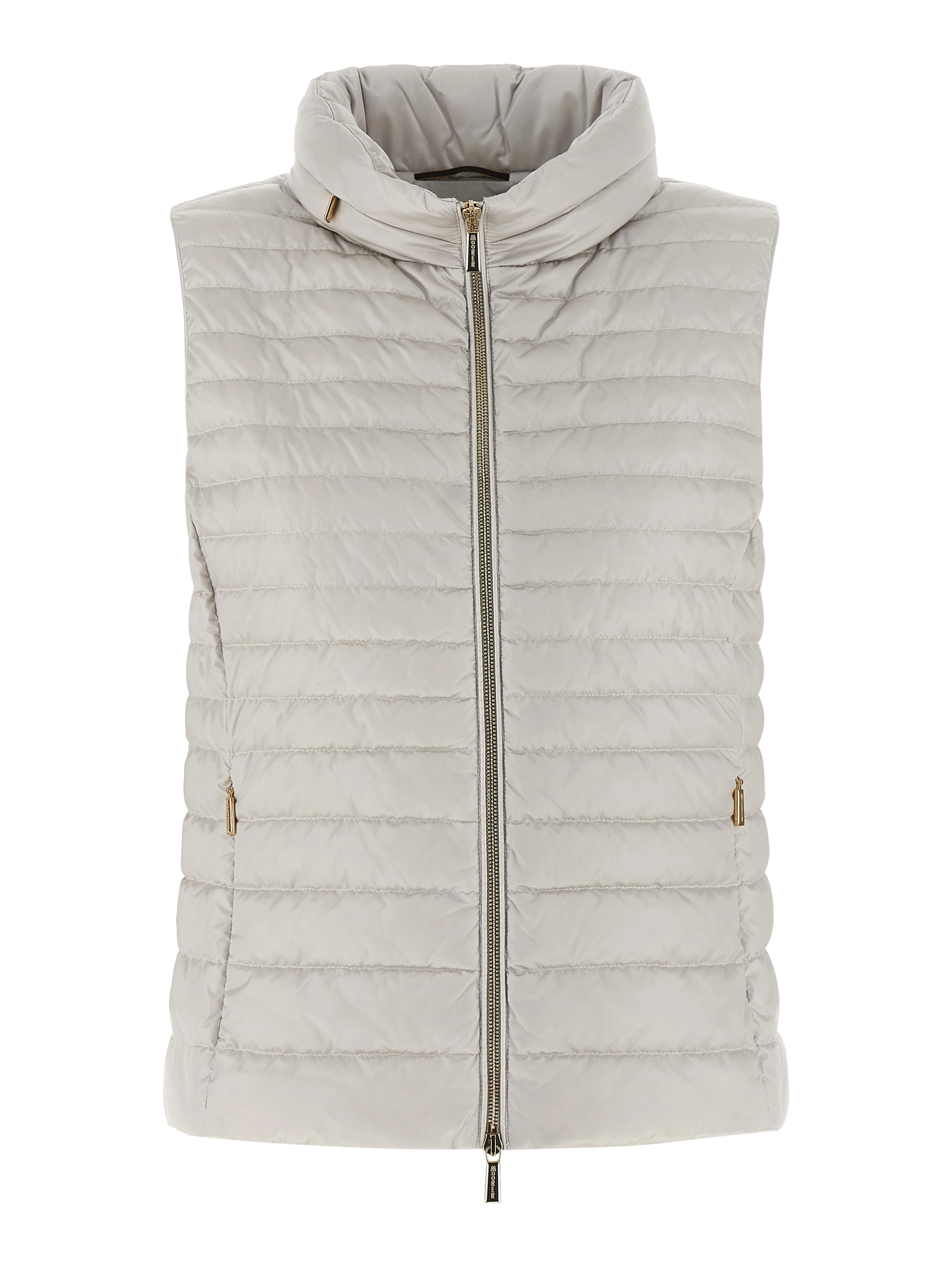 Beige Polyester Sleeveless Jacket