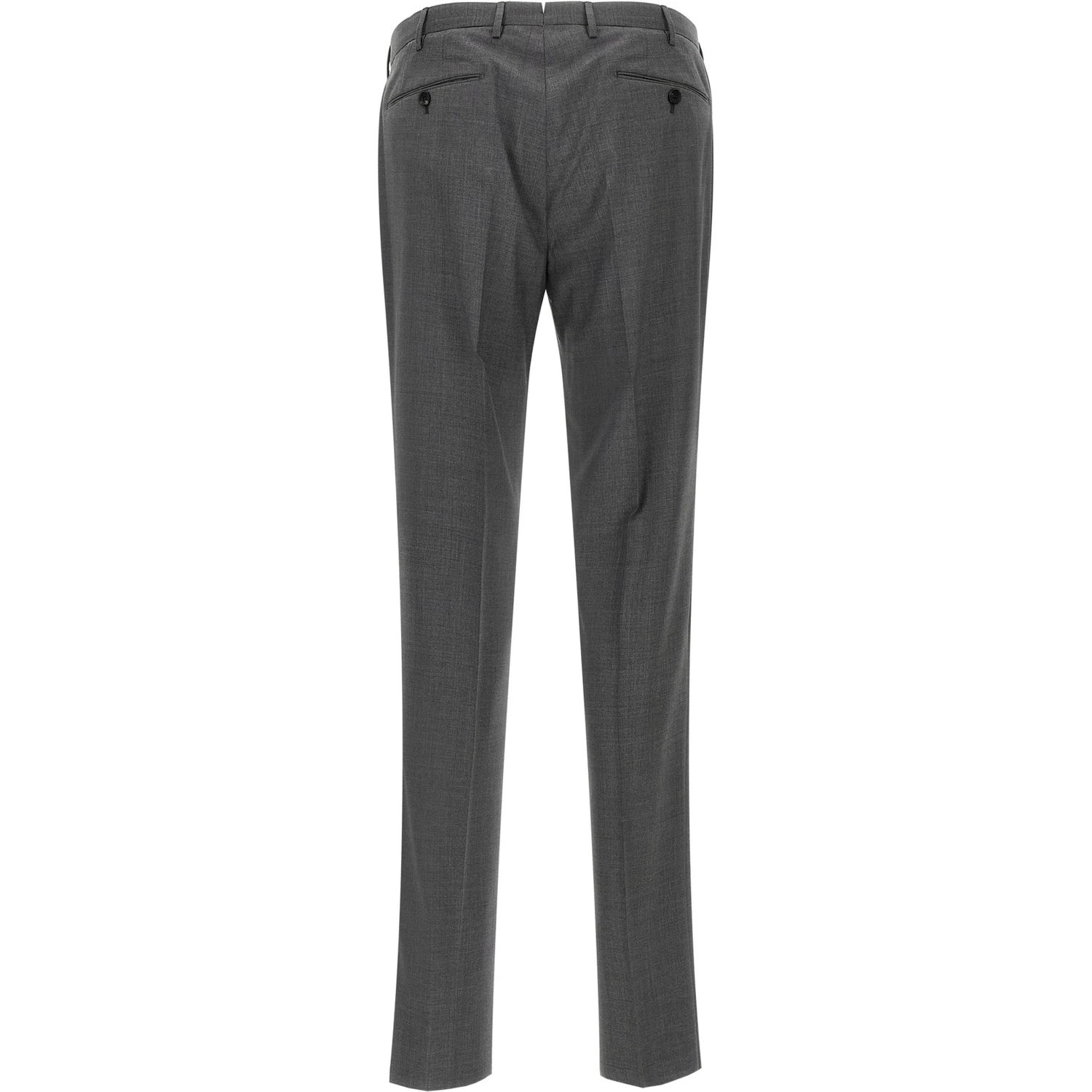 Gray Virgin Wool Dress Pants