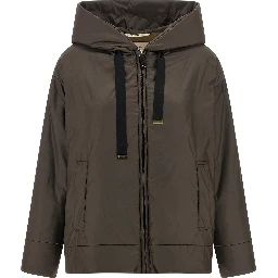 Brown Polyester Shell Jacket