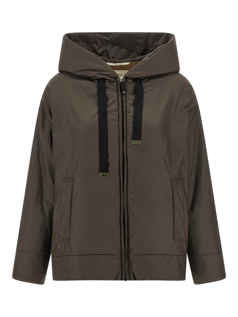 Brown Polyester Shell Jacket