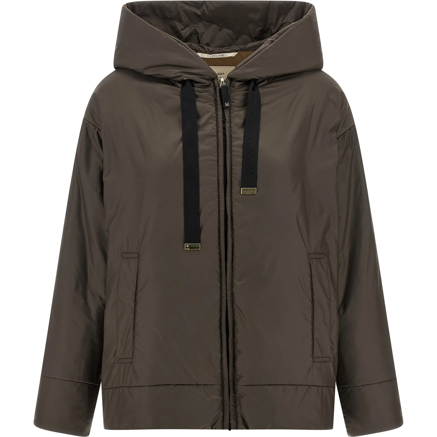 Brown Polyester Shell Jacket