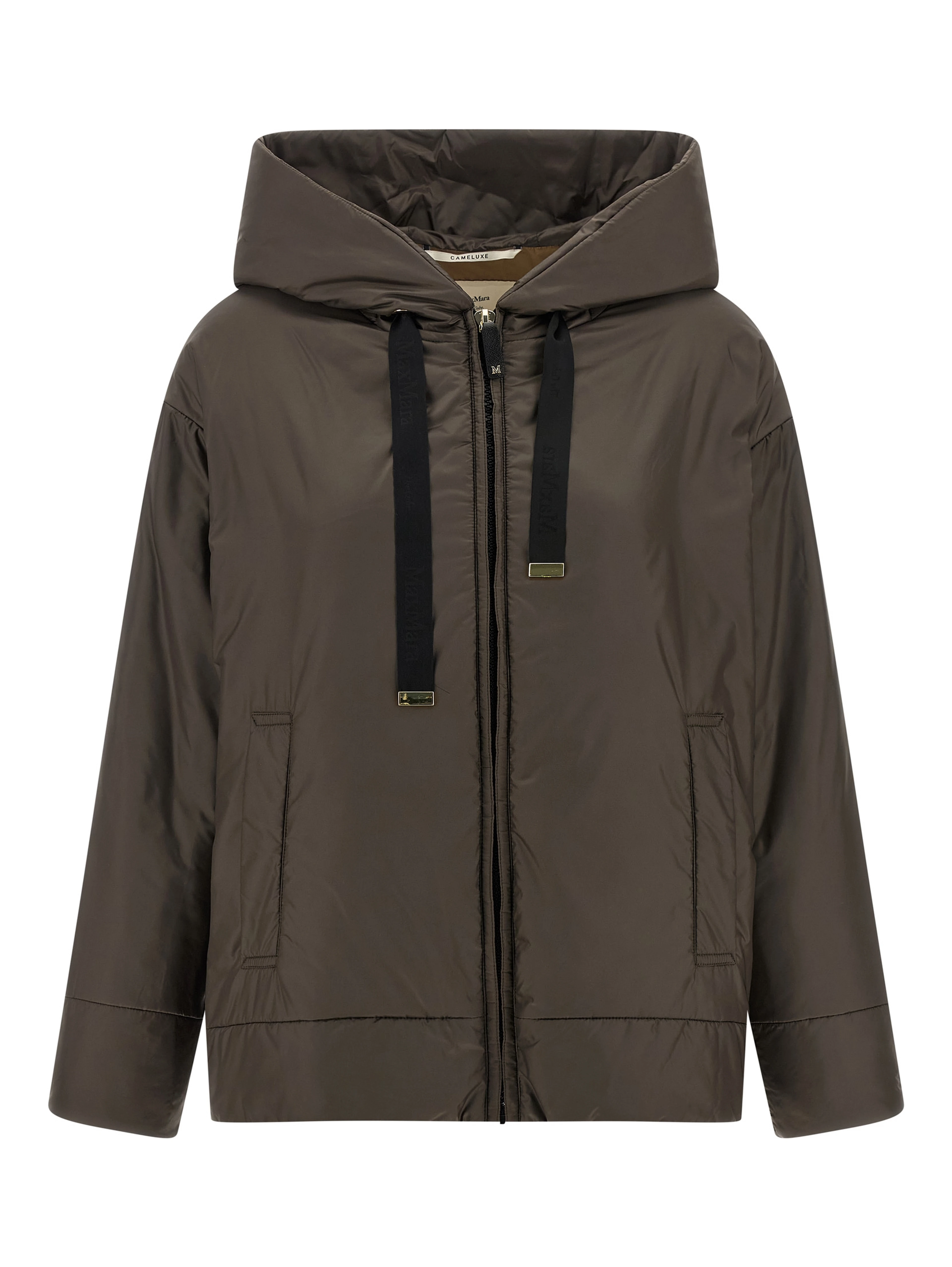 Brown Polyester Shell Jacket