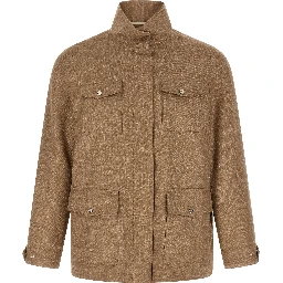 Beige Wool Full-Length Jacket