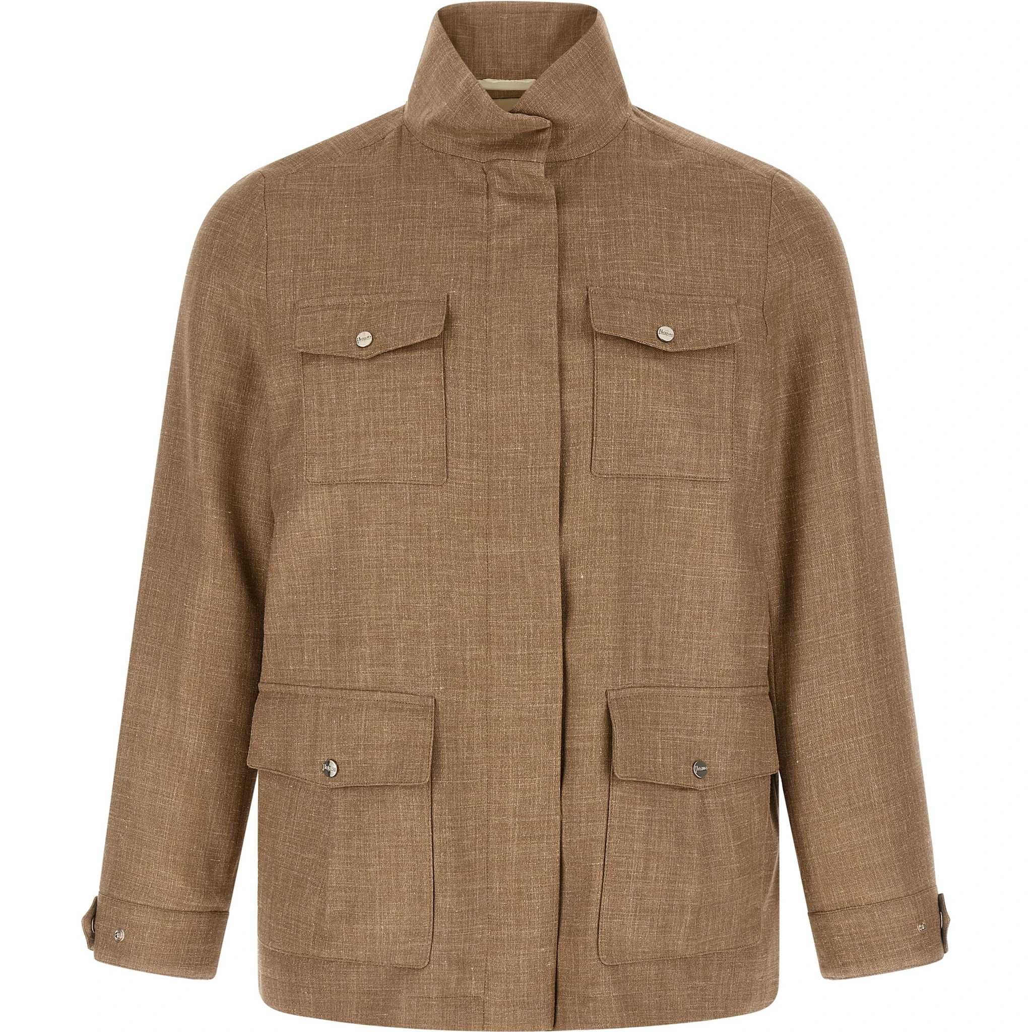 Beige Wool Full-Length Jacket
