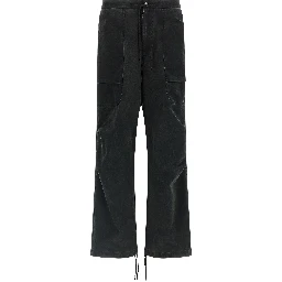 Black Cotton Cargo Pants