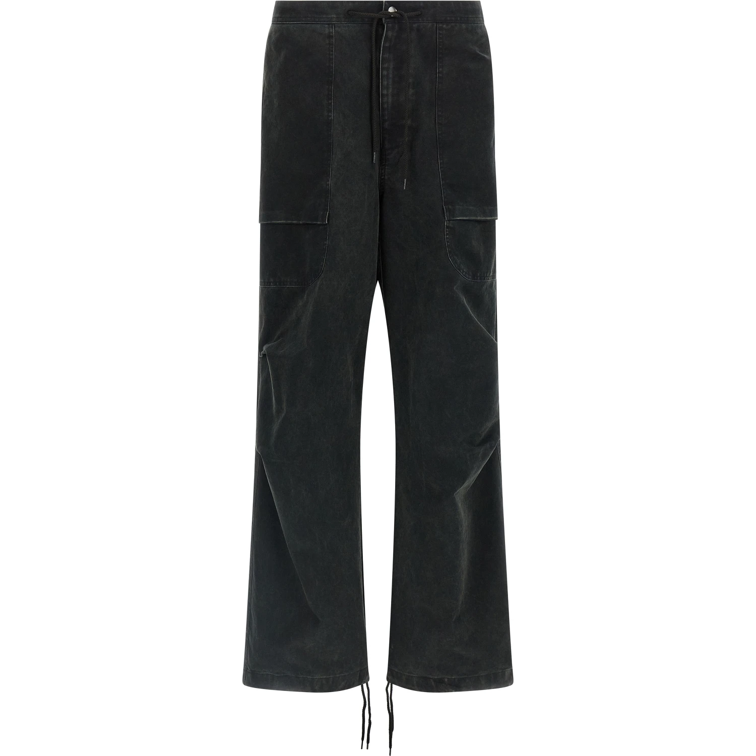 Black Cotton Cargo Pants