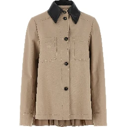 Beige Polyester Coat
