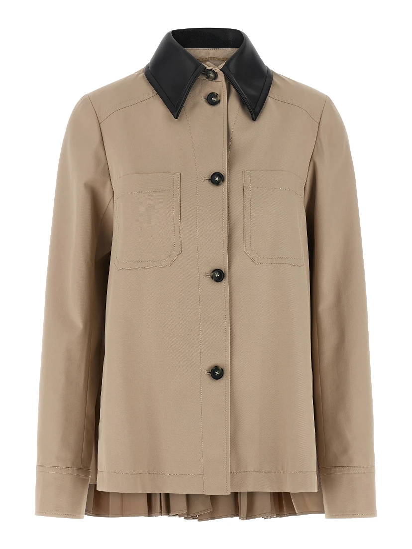 Beige Polyester Coat