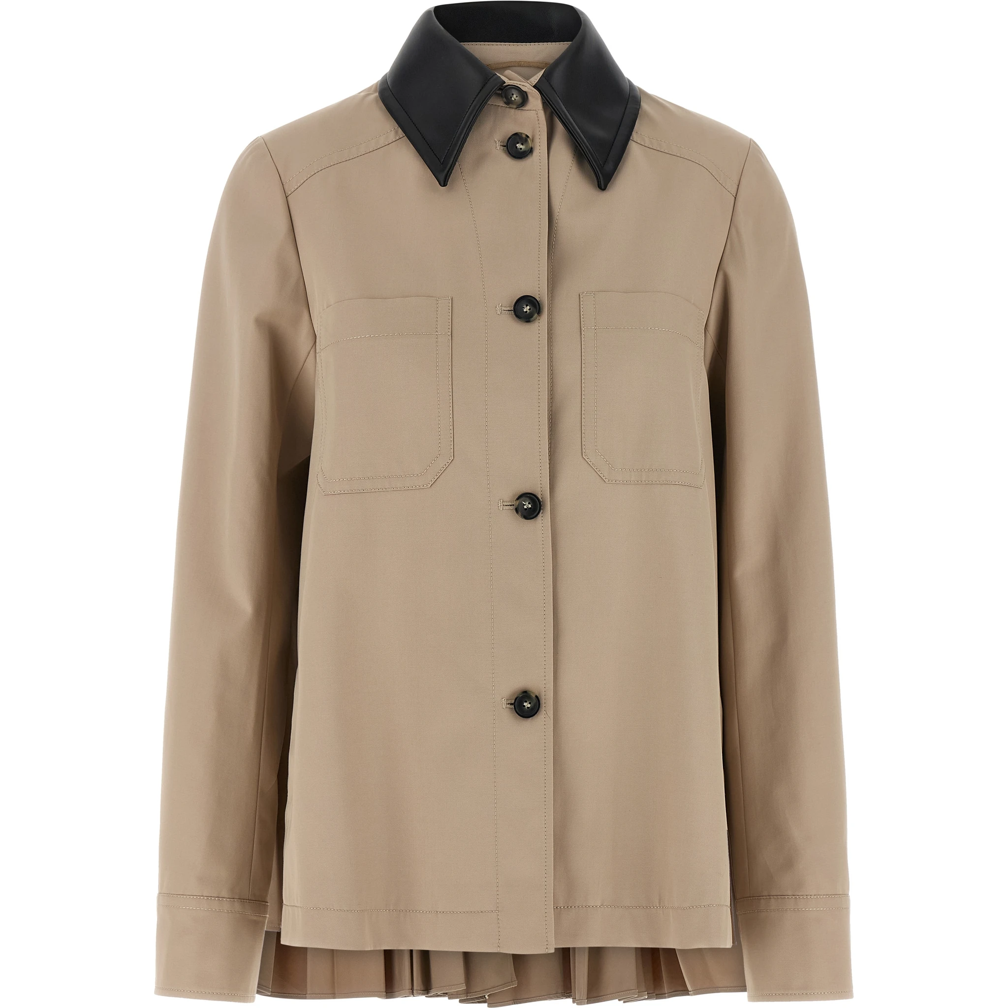 Beige Polyester Coat