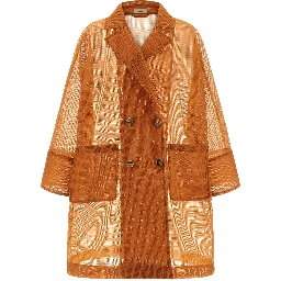 Orange Polyester Coat