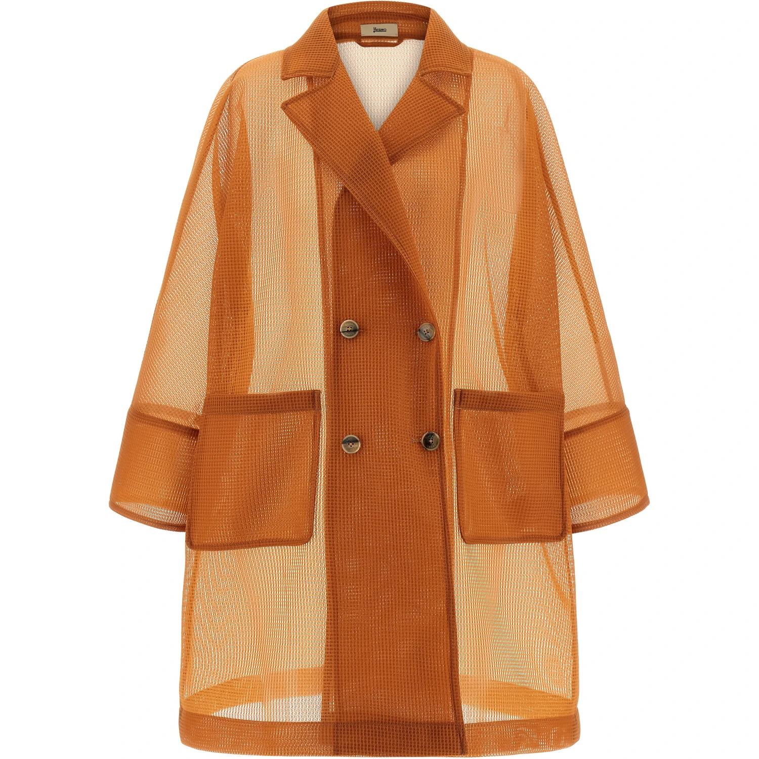 Orange Polyester Coat