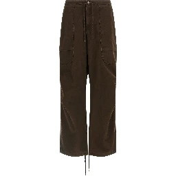 Brown Cotton Cargo Pants