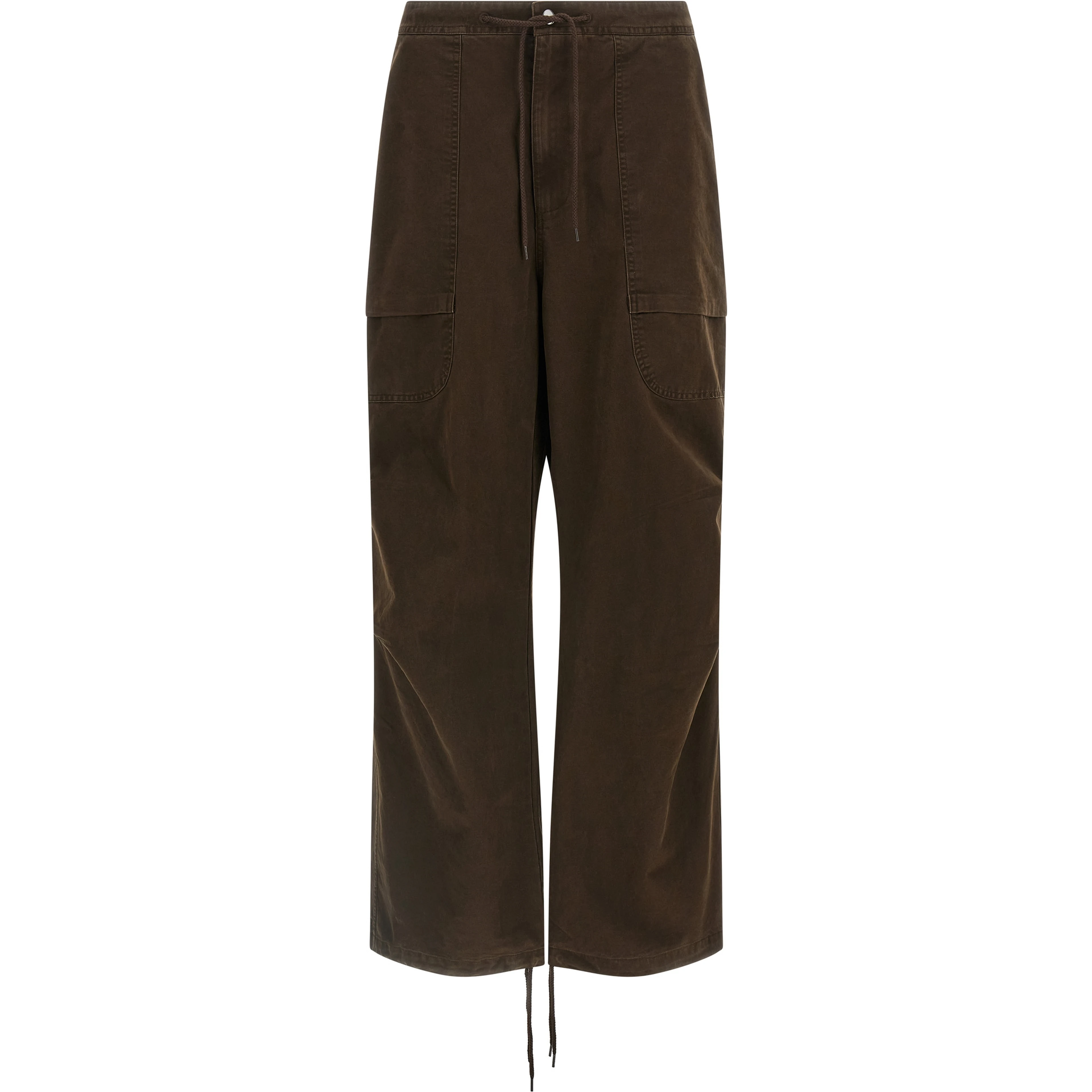 Brown Cotton Cargo Pants