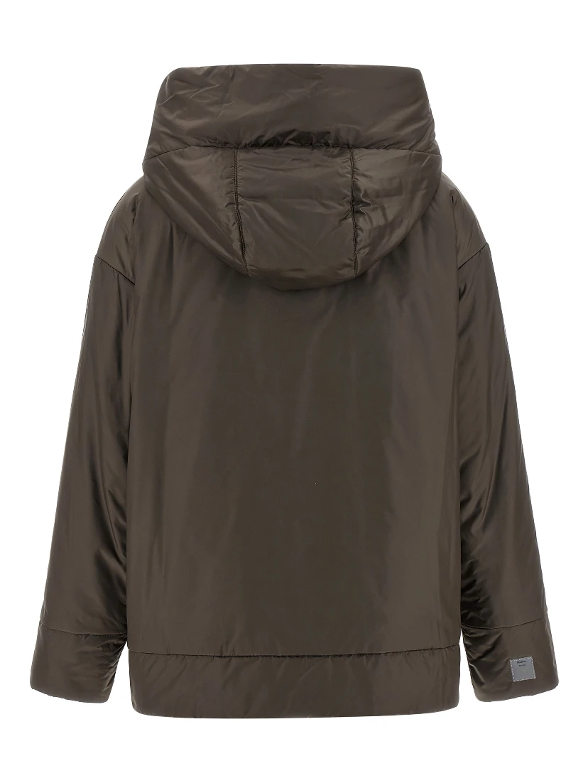 Brown Polyester Shell Jacket
