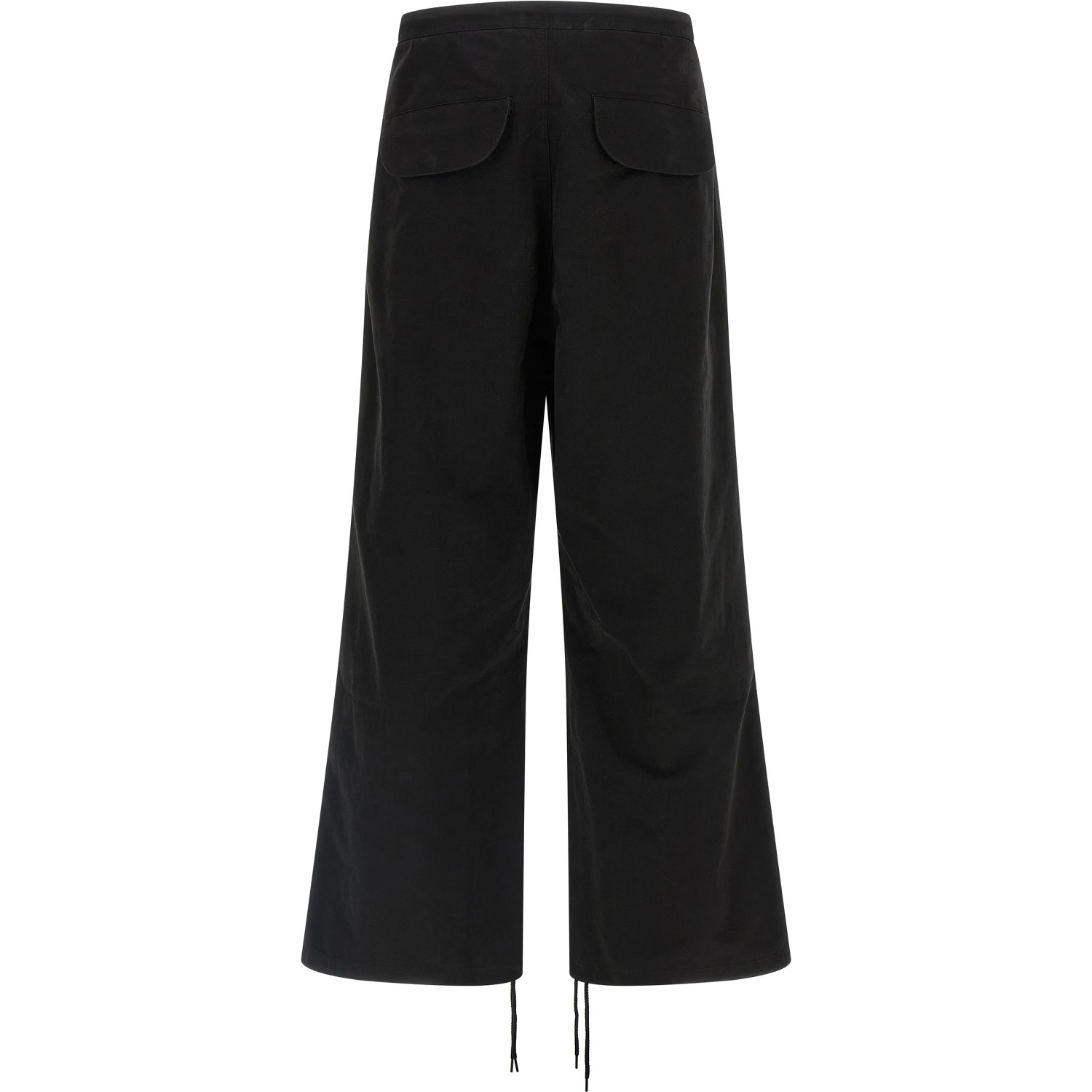 Black Cotton Cargo Pants