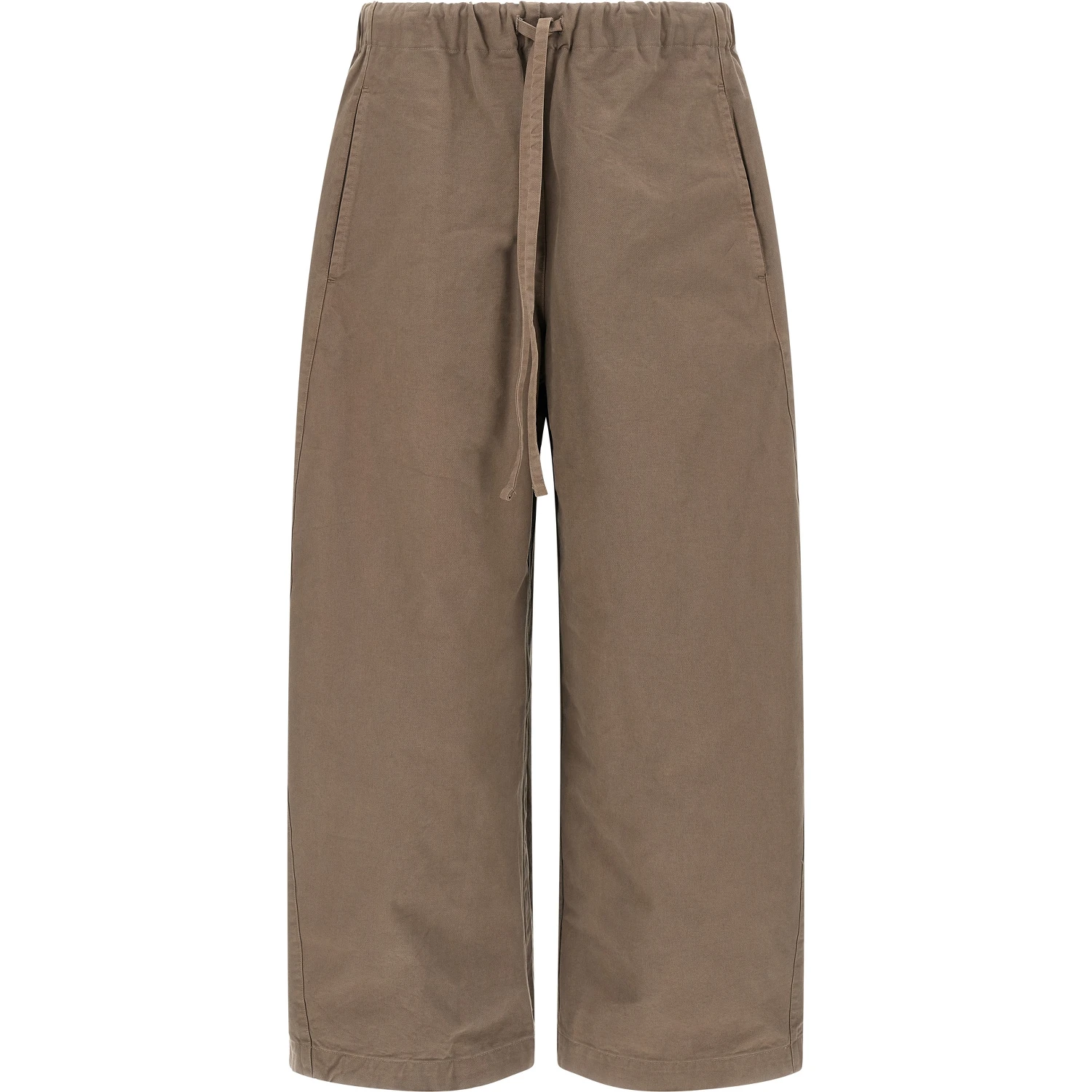 Gray Cotton Casual Pants