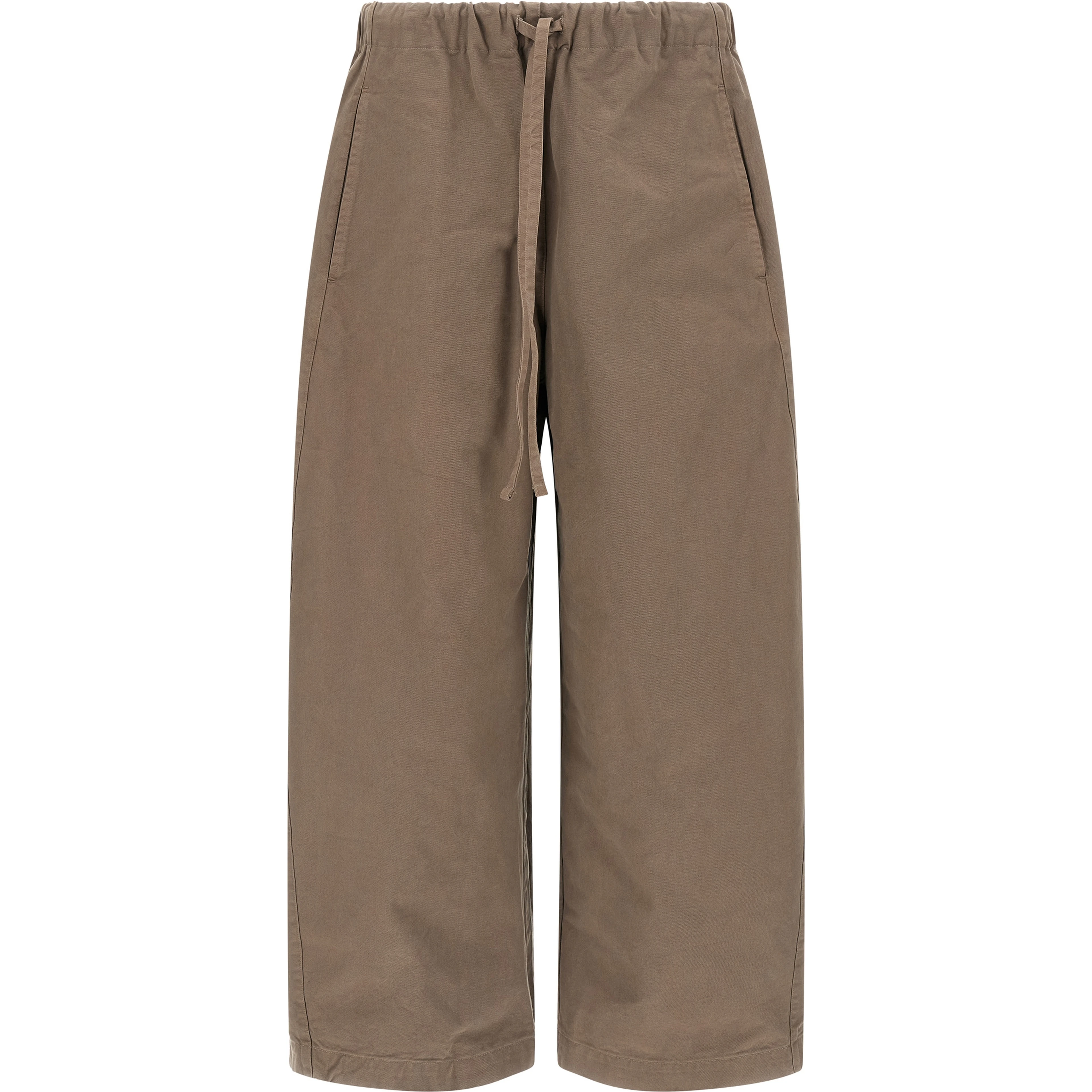 Gray Cotton Casual Pants