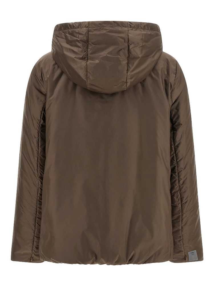 Brown Polyester Full-Length Jacket alternative