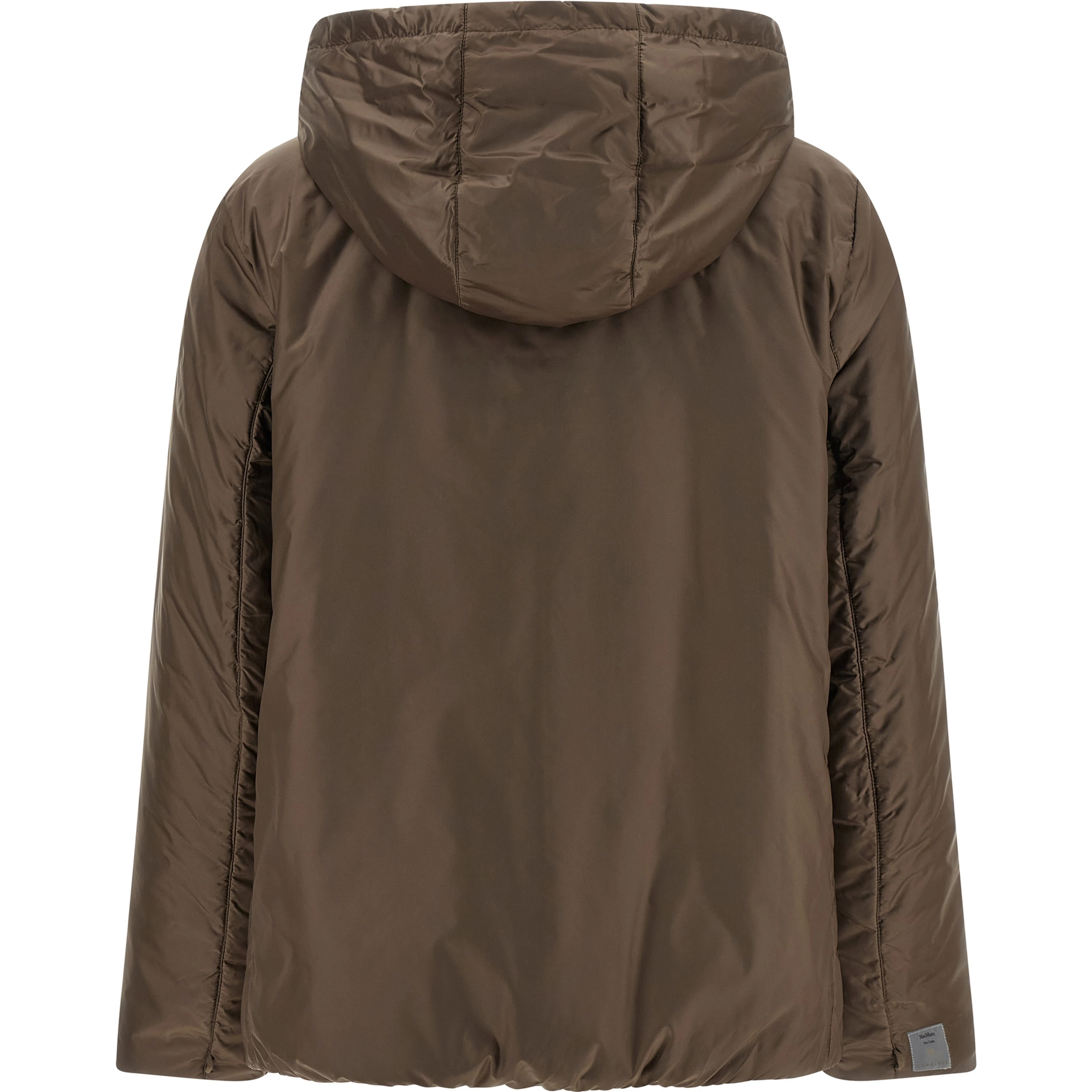 Brown Polyester Full-Length Jacket
