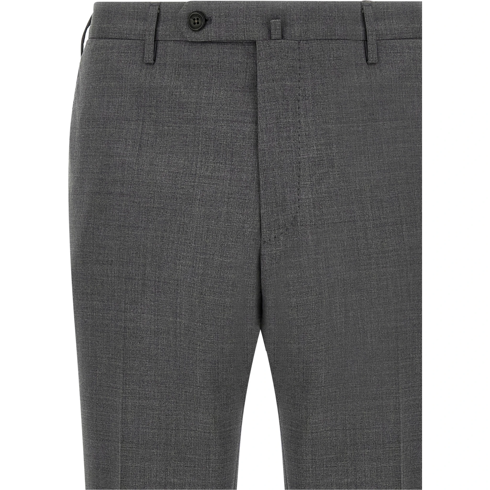 Gray Virgin Wool Dress Pants