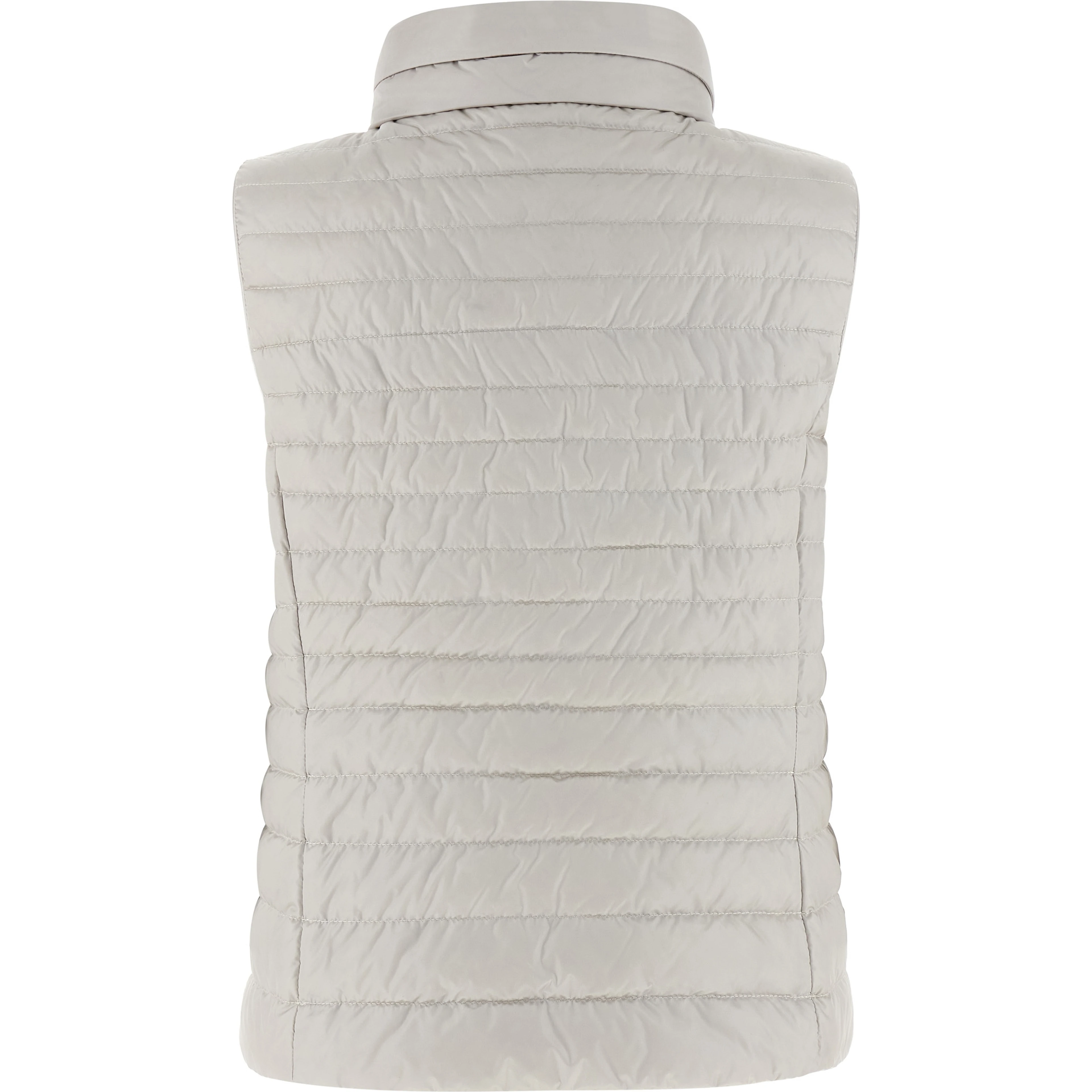 Beige Polyester Sleeveless Jacket