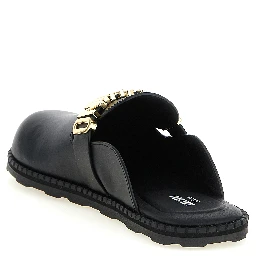 Black Calfskin Clogs