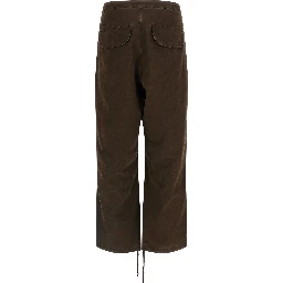 Brown Cotton Cargo Pants