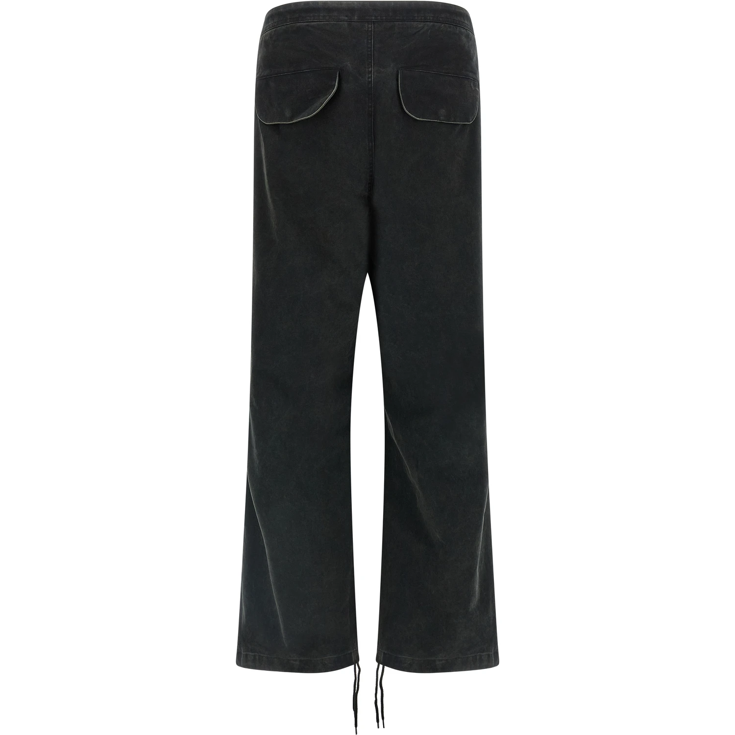 Black Cotton Cargo Pants