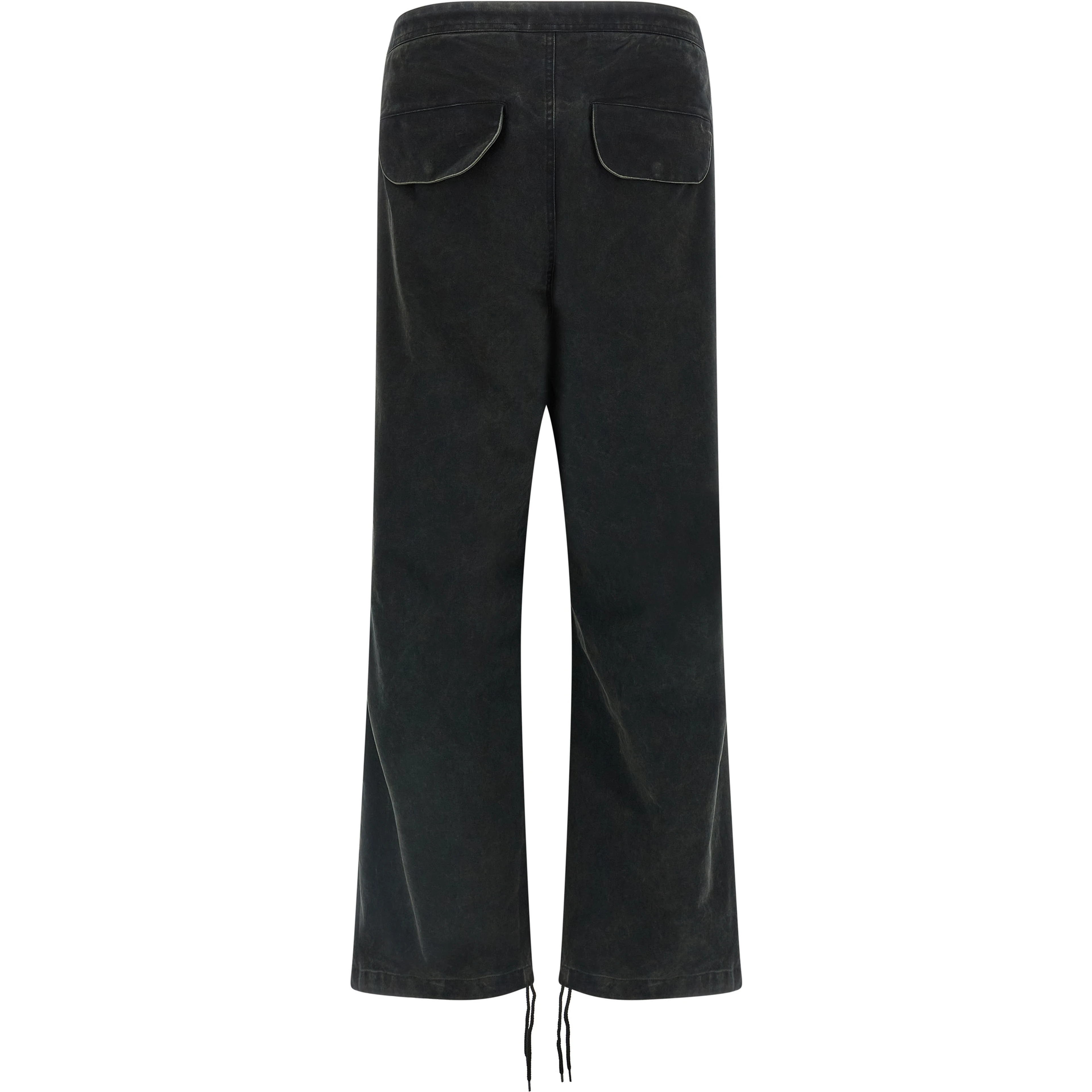 Black Cotton Cargo Pants