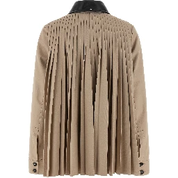 Beige Polyester Coat