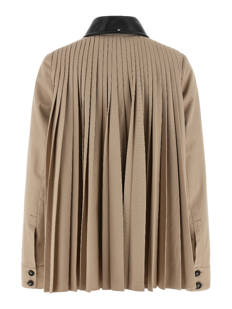 Beige Polyester Coat alternative