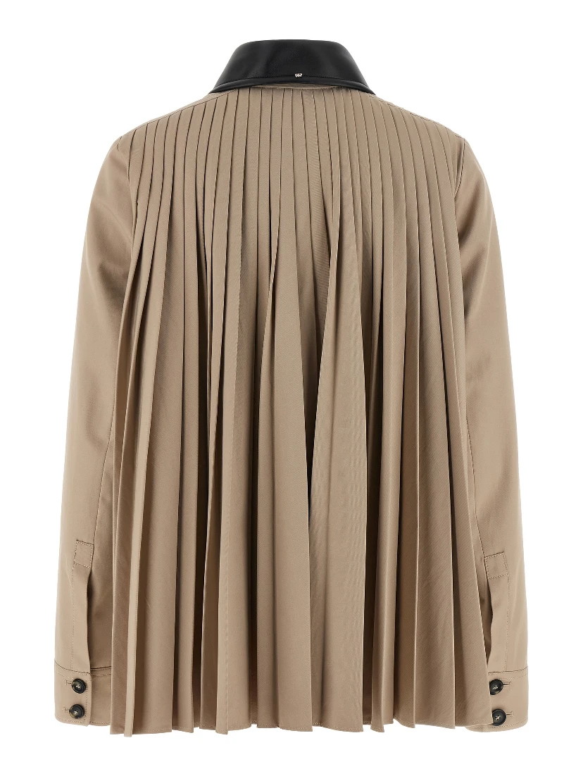 Beige Polyester Coat