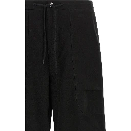 Black Cotton Cargo Pants