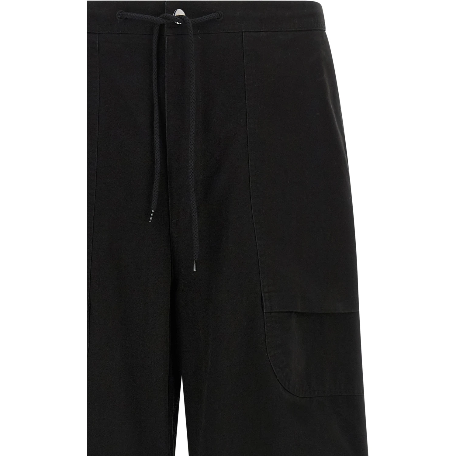 Black Cotton Cargo Pants