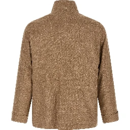 Beige Wool Full-Length Jacket
