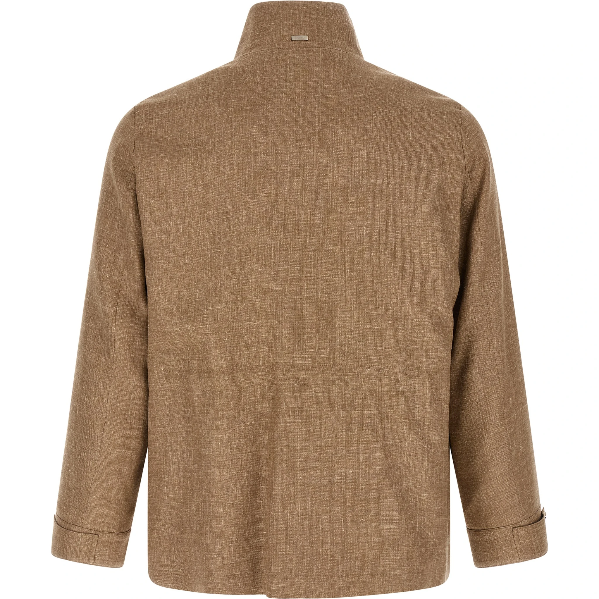 Beige Wool Full-Length Jacket