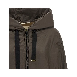 Brown Polyester Shell Jacket