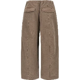 Gray Cotton Casual Pants