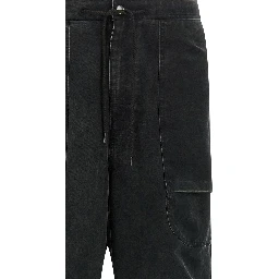 Black Cotton Cargo Pants