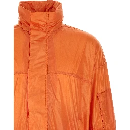 Orange Polyamide Shell Jacket