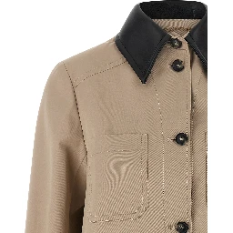 Beige Polyester Coat