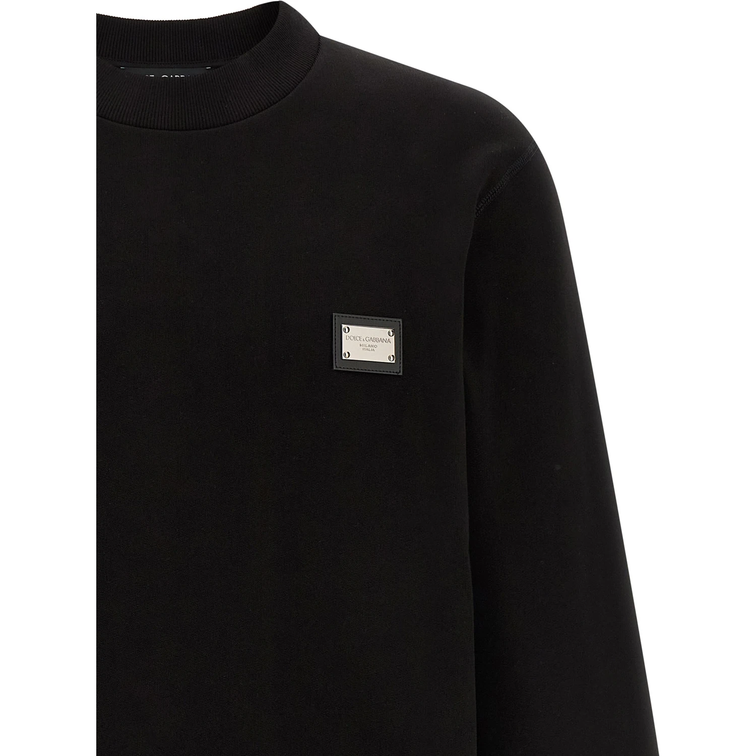 Black Cotton Sweatshirt