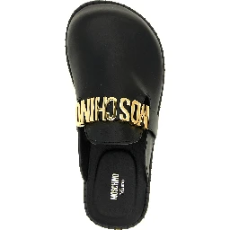 Black Calfskin Clogs