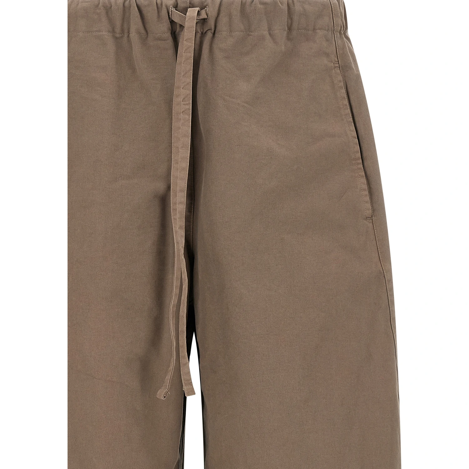 Gray Cotton Casual Pants