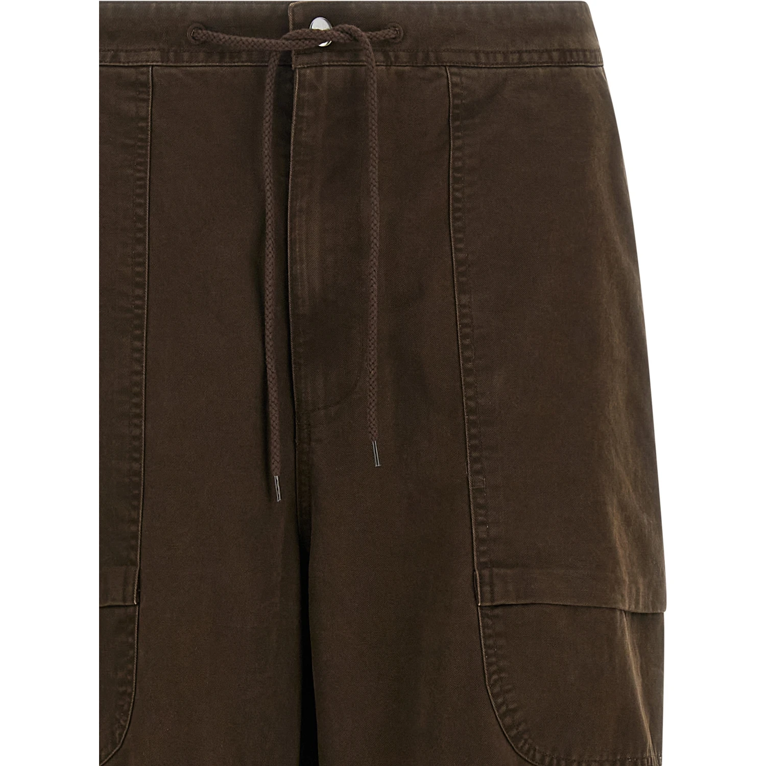 Brown Cotton Cargo Pants