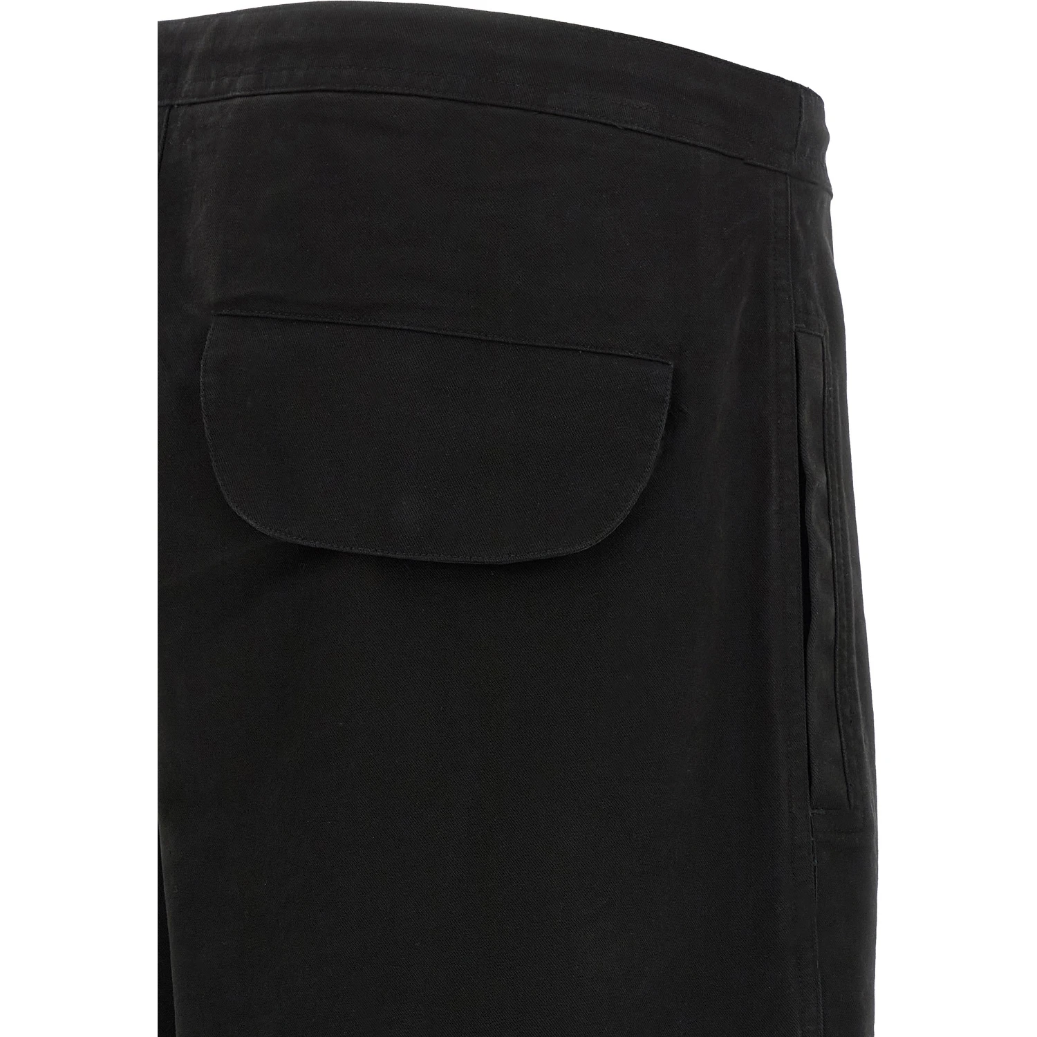 Black Cotton Cargo Pants